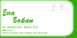 eva bokan business card